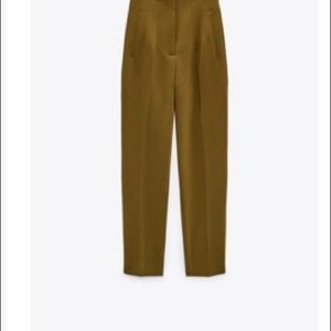 Zara High Waisted Pants. Oil. Small.
